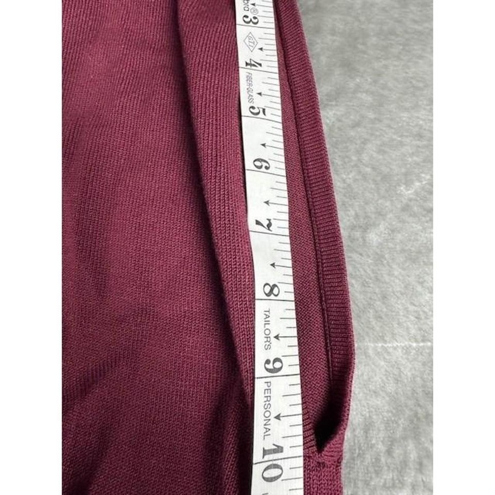 NWT Anthony Original‎ Burgundy Knit Cape Faux Fur Trim 1X Plus Size 3RL61AM - Picture 5 of 8